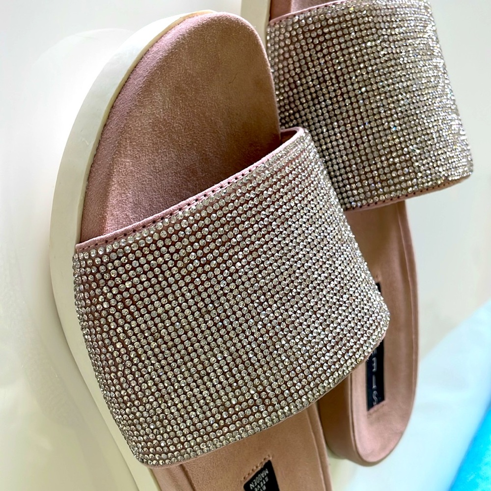 Steven Madden Rhinestone Slide Sandal - Picture 6 of 6